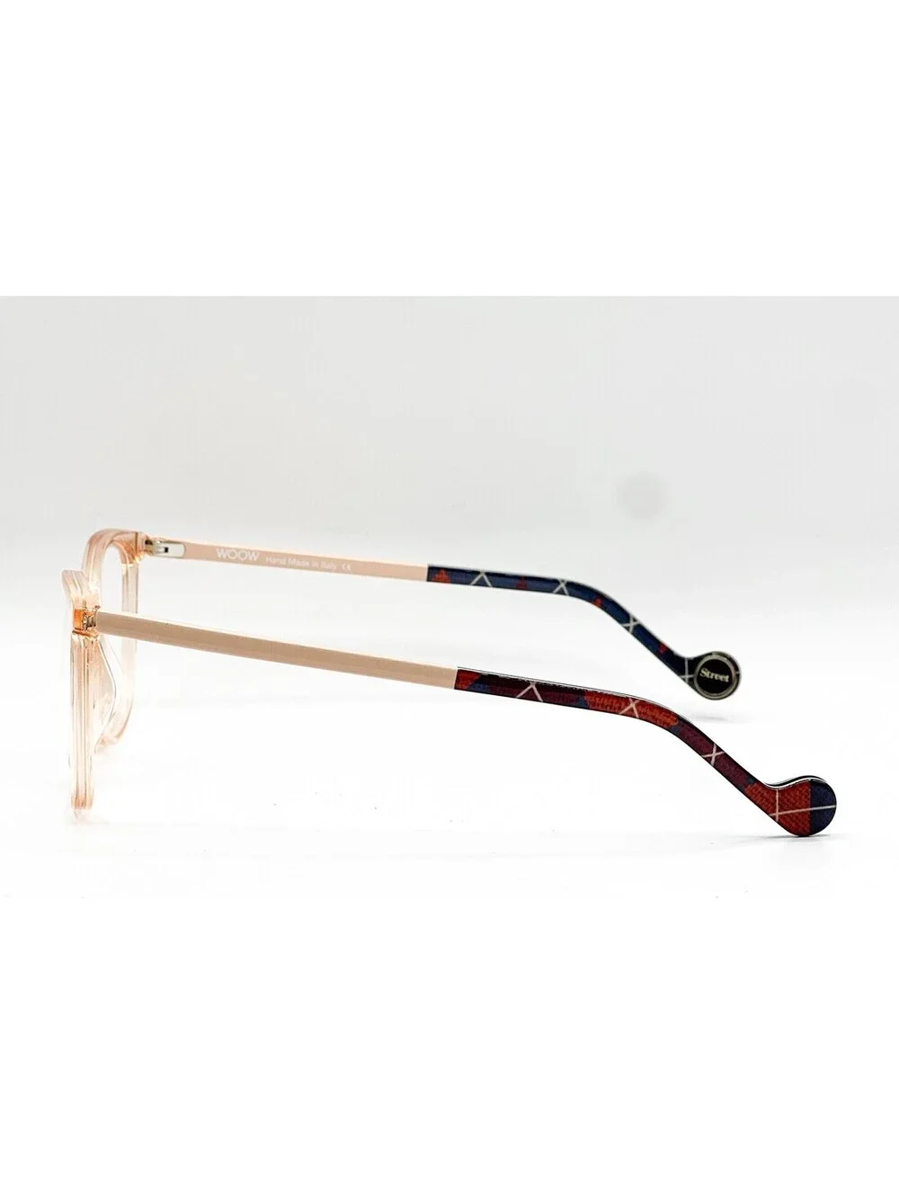 Woow Wool Street 2 2029 Jm Soft Peach Crystal Authentic Eyeglasses 54-16-144